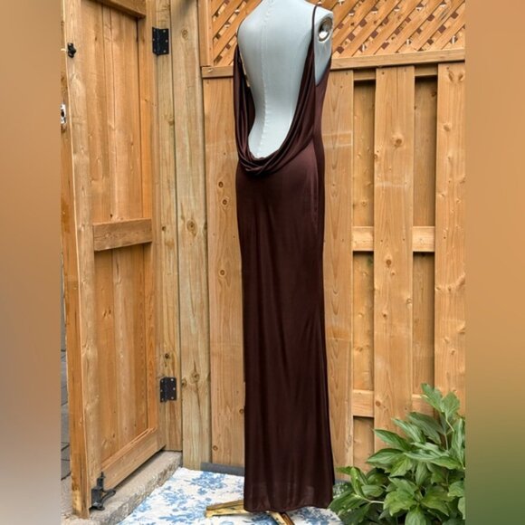 🆕 RAT & BOA 🧿 NWOT Deia Slinky Little Brown Jersey Dress, Sz S US 4 - Picture 5 of 14